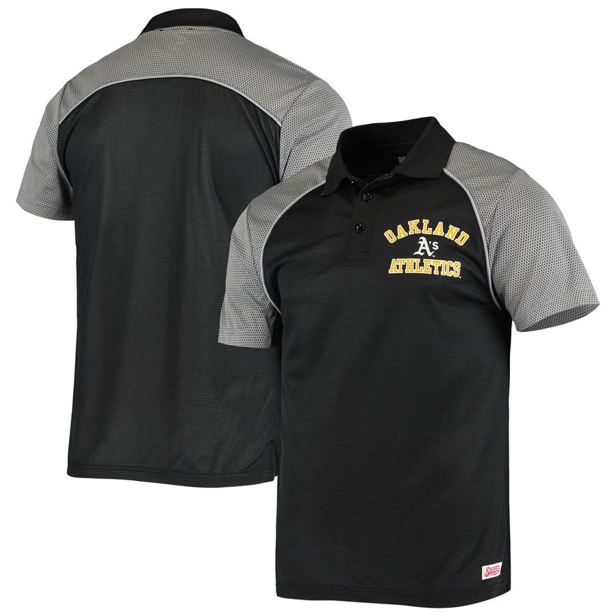 Oakland Athletics Stitches Dynasty Fratella Polo - Black