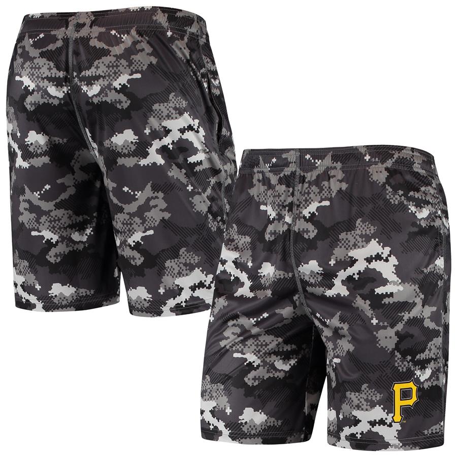 Pittsburgh Pirates FOCO Camo Shorts - Black