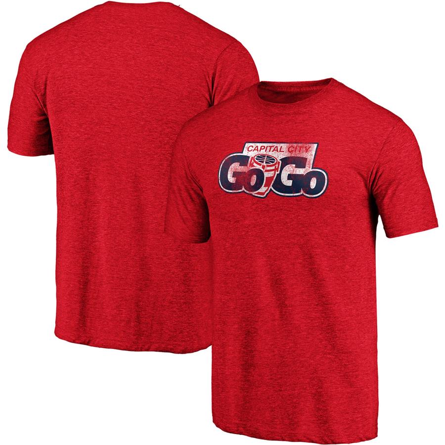 Washington Wizards Fanatics Branded Distressed Tri-Blend T-Shirt - Heathered Red