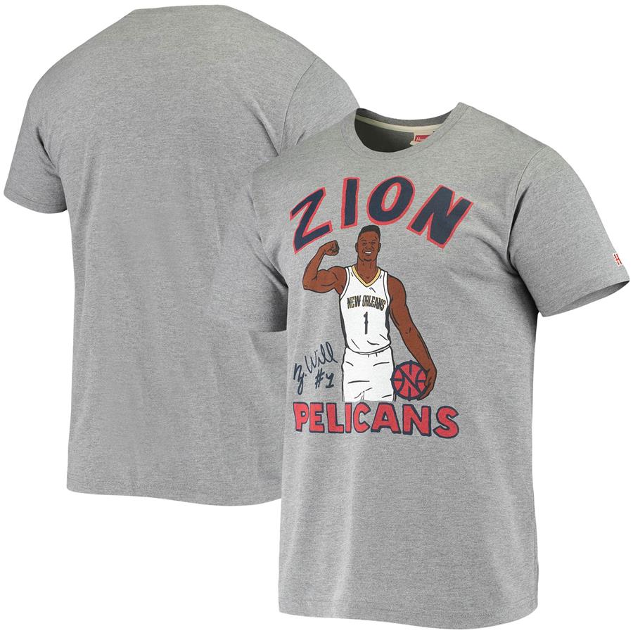Zion Williamson New Orleans Pelicans Homage Icons T-Shirt - Gray