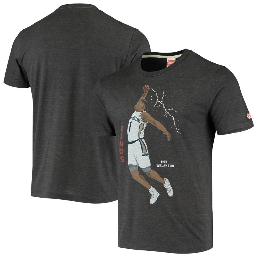 Zion Williamson New Orleans Pelicans Homage Nickname Tri-Blend T-Shirt - Charcoal