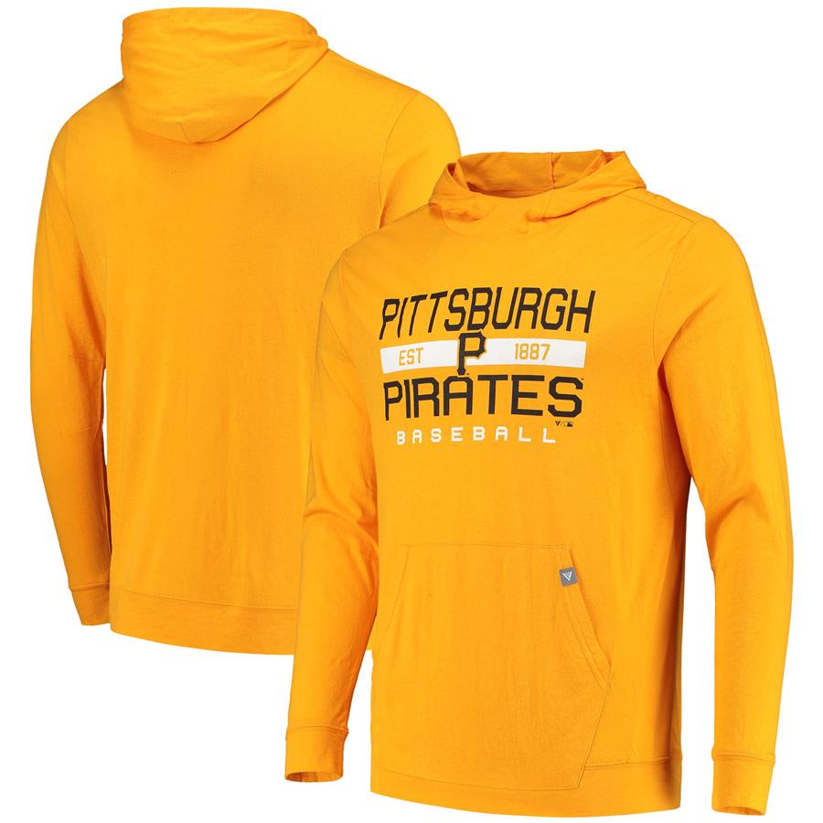 Pittsburgh Pirates Levelwear Thrive Tri-Blend Pullover Hoodie - Gold