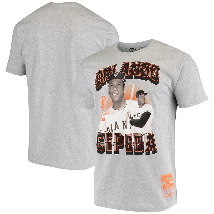 Orlando Cepeda San Francisco Giants Mitchell & Ness Name & Number T-Shirt - Gray