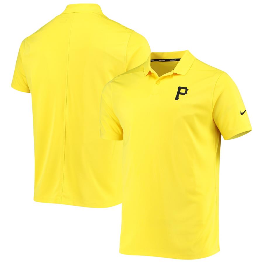 Pittsburgh Pirates Nike Golf Neon Logo Performance Polo - Gold