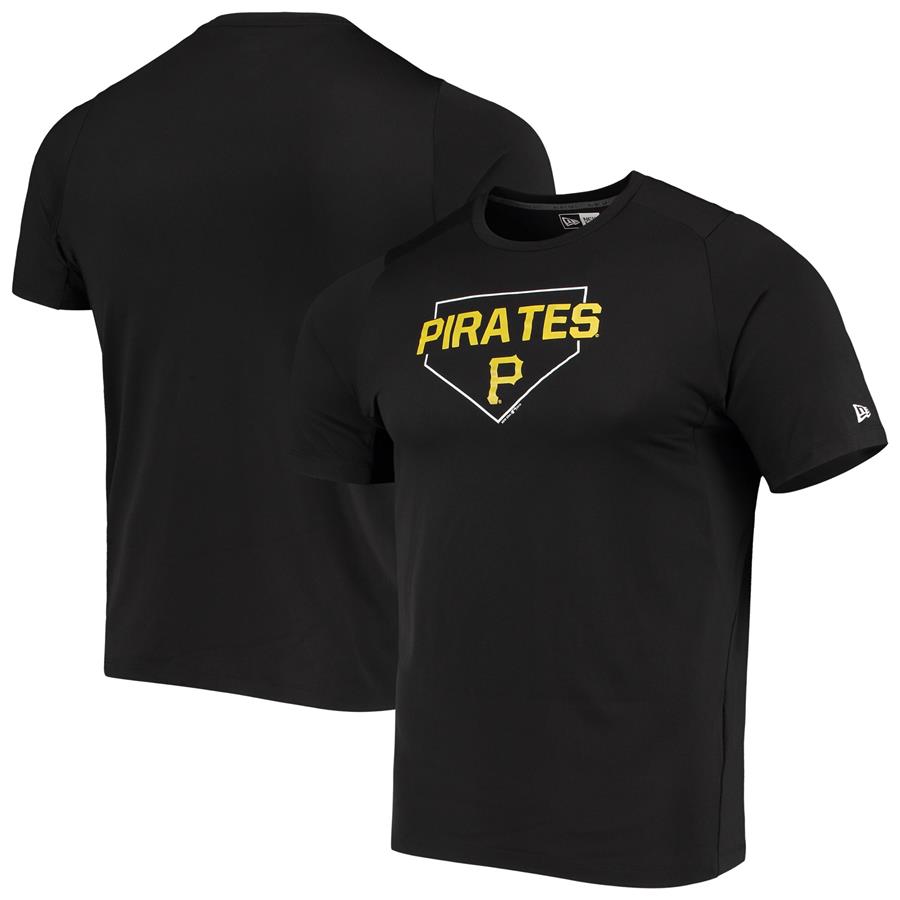 Pittsburgh Pirates New Era Plate Logo T-Shirt - Black