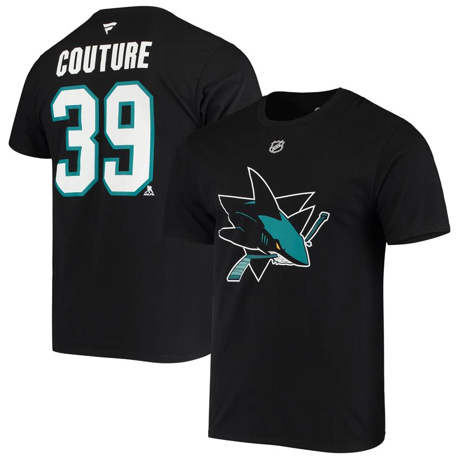 Logan Couture San Jose Sharks Fanatics Branded Alternate Jersey Logo Name & Number T-Shirt - Black