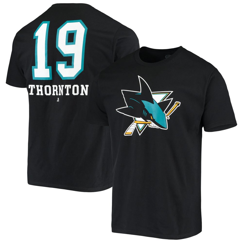 Joe Thornton San Jose Sharks Fanatics Branded Underdog Name & Number T-Shirt - Black