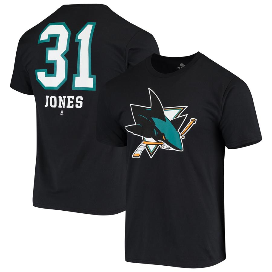 Martin Jones San Jose Sharks Fanatics Branded Underdog Name & Number T-Shirt - Black