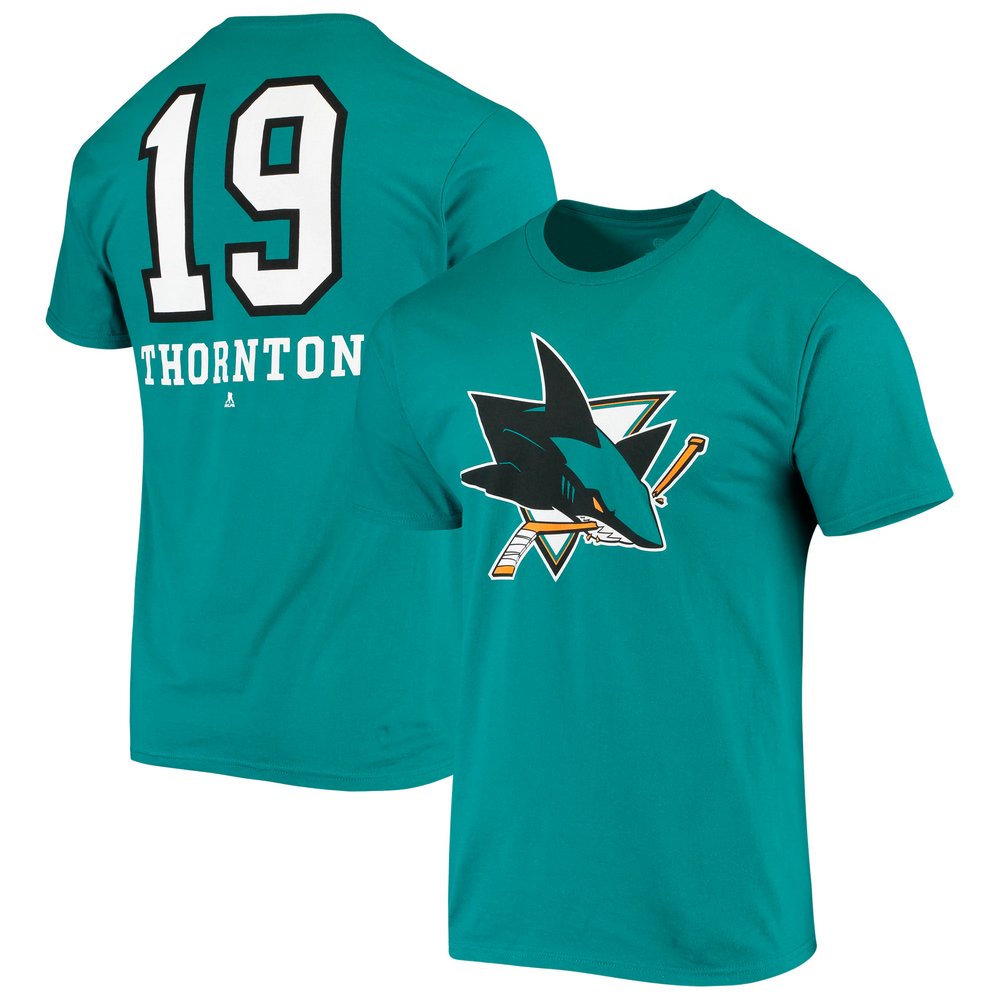 Joe Thornton San Jose Sharks Fanatics Branded Underdog Name & Number T-Shirt - Teal