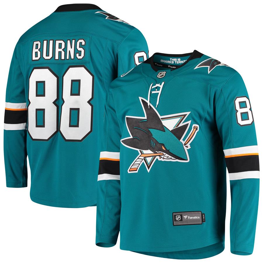 Brent Burns San Jose Sharks Fanatics Branded Home Breakaway Jersey - Teal