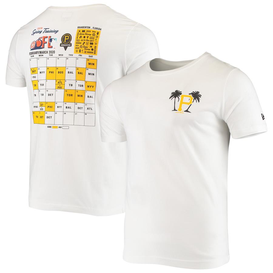 Pittsburgh Pirates New Era 2020 Spring Training Schedule T-Shirt - White