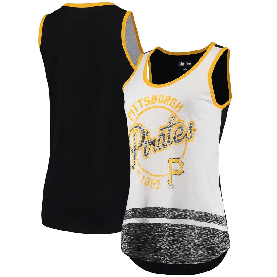 Pittsburgh Pirates G-III Sports by Carl Banks Women's Blowout Tank Top - White
