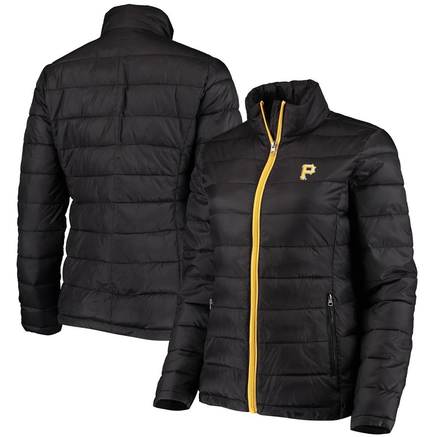 Pittsburgh Pirates G-III Sports by Carl Banks Women's Bubble Full-Zip Jacket - Black