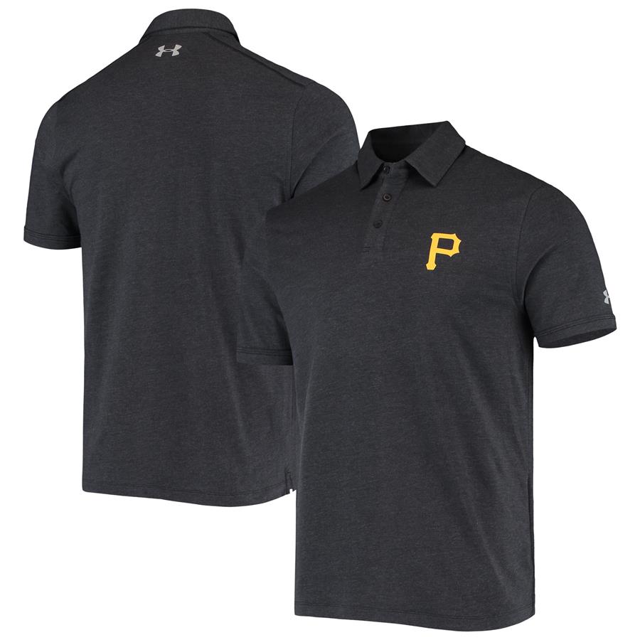 Pittsburgh Pirates Under Armour Charged Performance Polo - Black