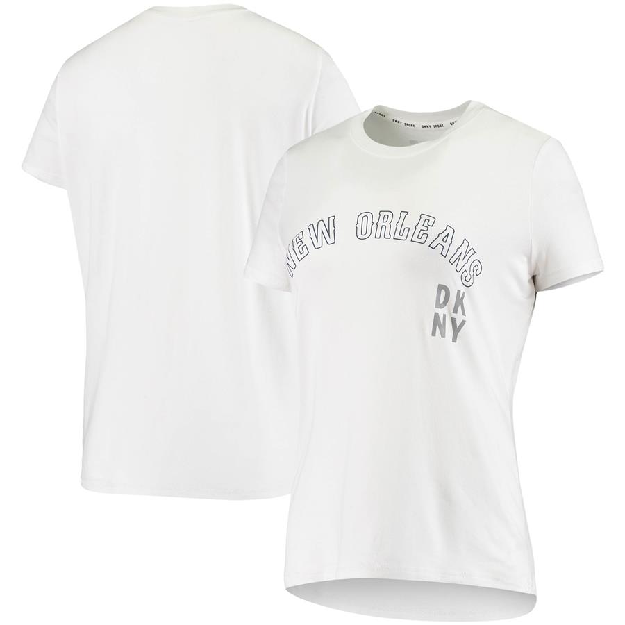 New Orleans Pelicans DKNY Sport Women's The Players Tri-Blend T-Shirt - White