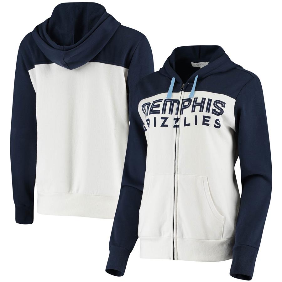 Memphis Grizzlies Touch by Alyssa Milano Women's Scrimmage Full-Zip Hoodie - White