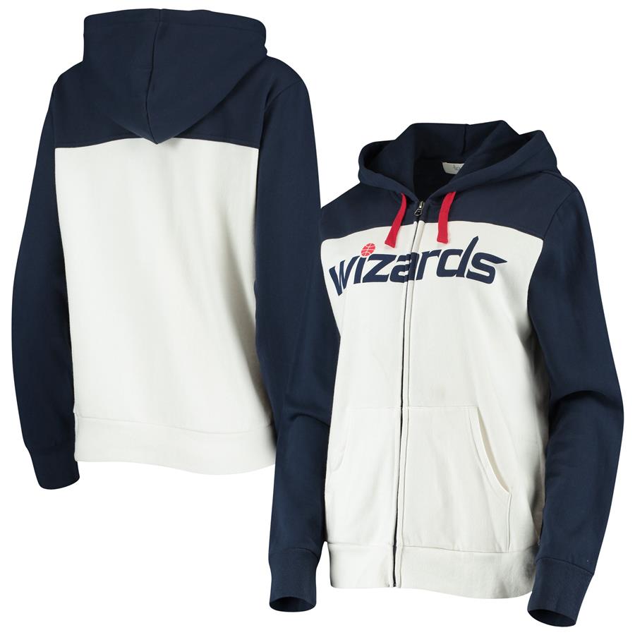 Washington Wizards Touch by Alyssa Milano Women's Scrimmage Full-Zip Hoodie - White