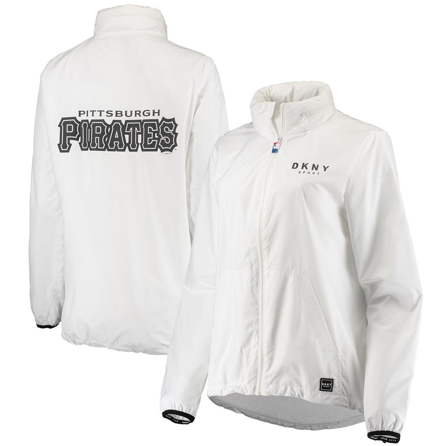 Pittsburgh Pirates DKNY Sport Women's Full-Zip Jacket - White