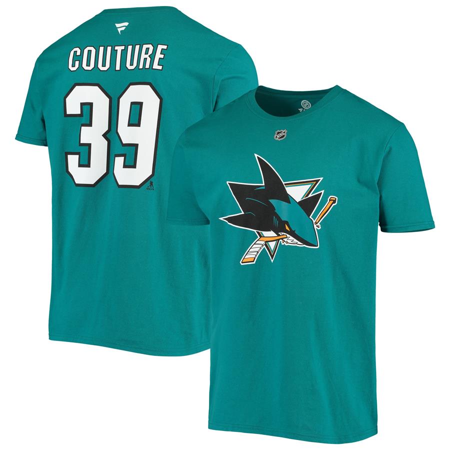 Logan Couture San Jose Sharks Fanatics Branded Player Name and Number T-Shirt - Teal