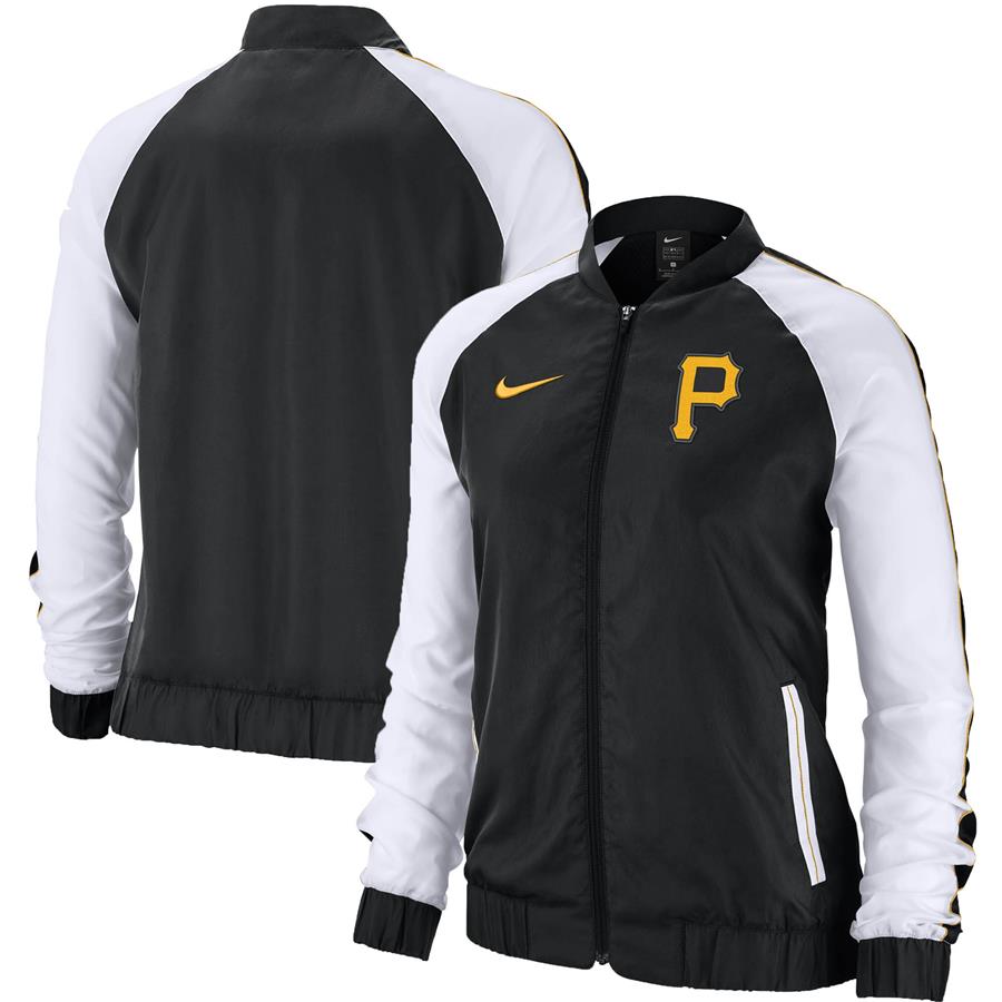 Pittsburgh Pirates Nike Women's Varsity Logo Full-Zip Jacket - Black