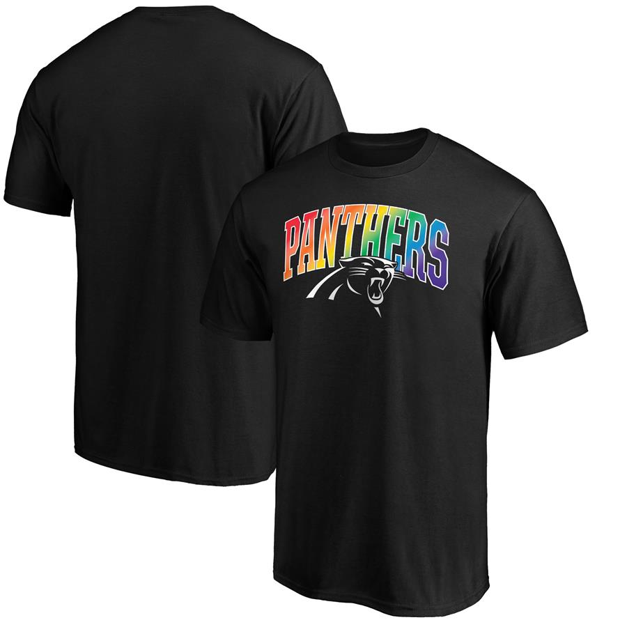 Carolina Panthers NFL Pro Line by Fanatics Branded Pride Logo T-Shirt - Black