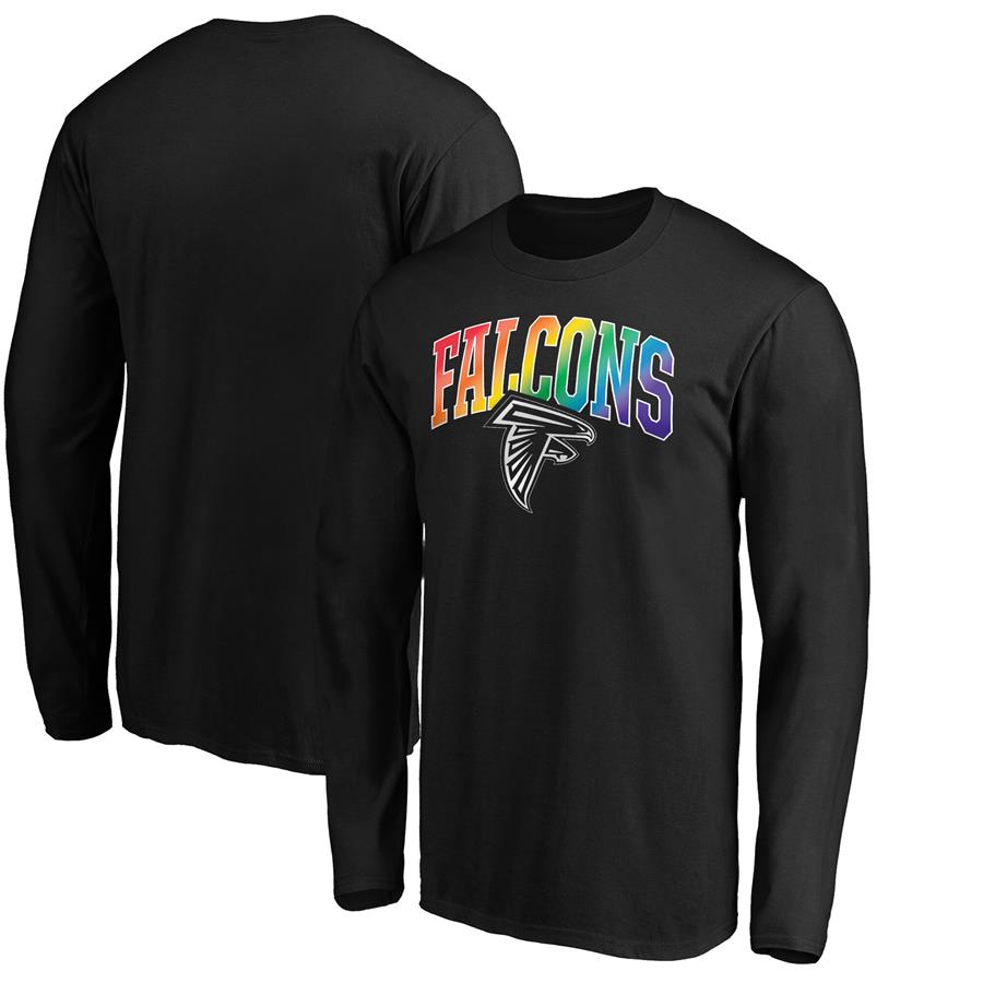 Atlanta Falcons NFL Pro Line by Fanatics Branded Pride Logo Long Sleeve T-Shirt - Black