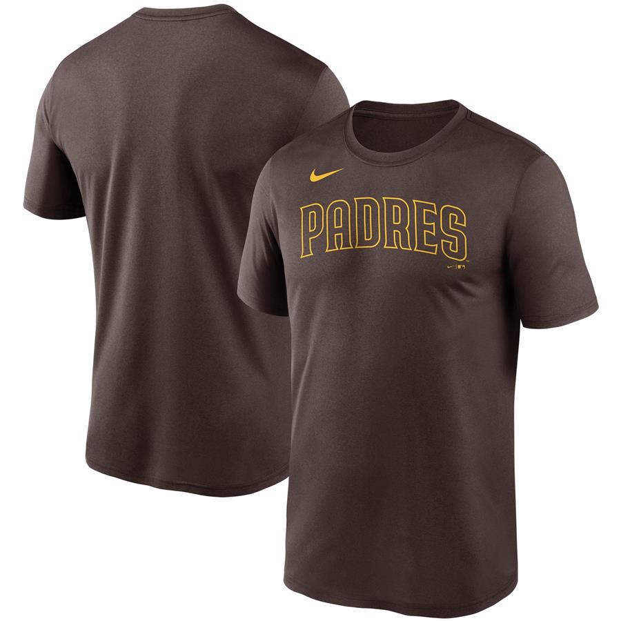 San Diego Padres Nike Wordmark Legend T-Shirt - Brown