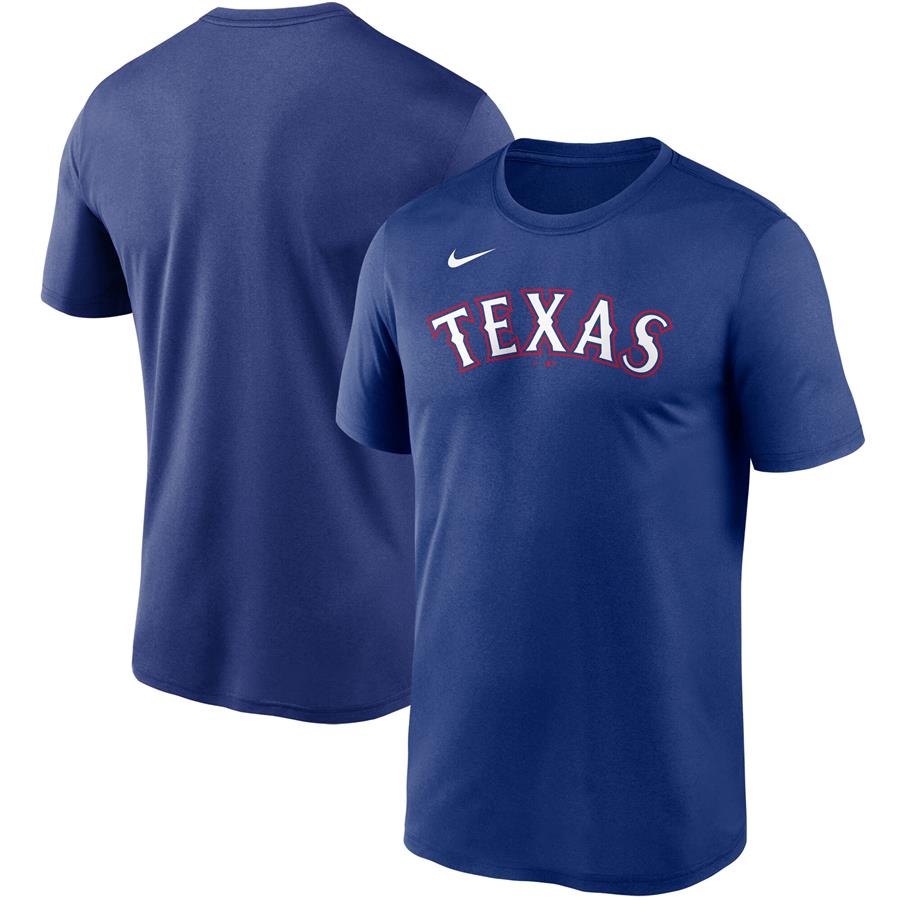 Texas Rangers Nike Wordmark Legend T-Shirt - Royal