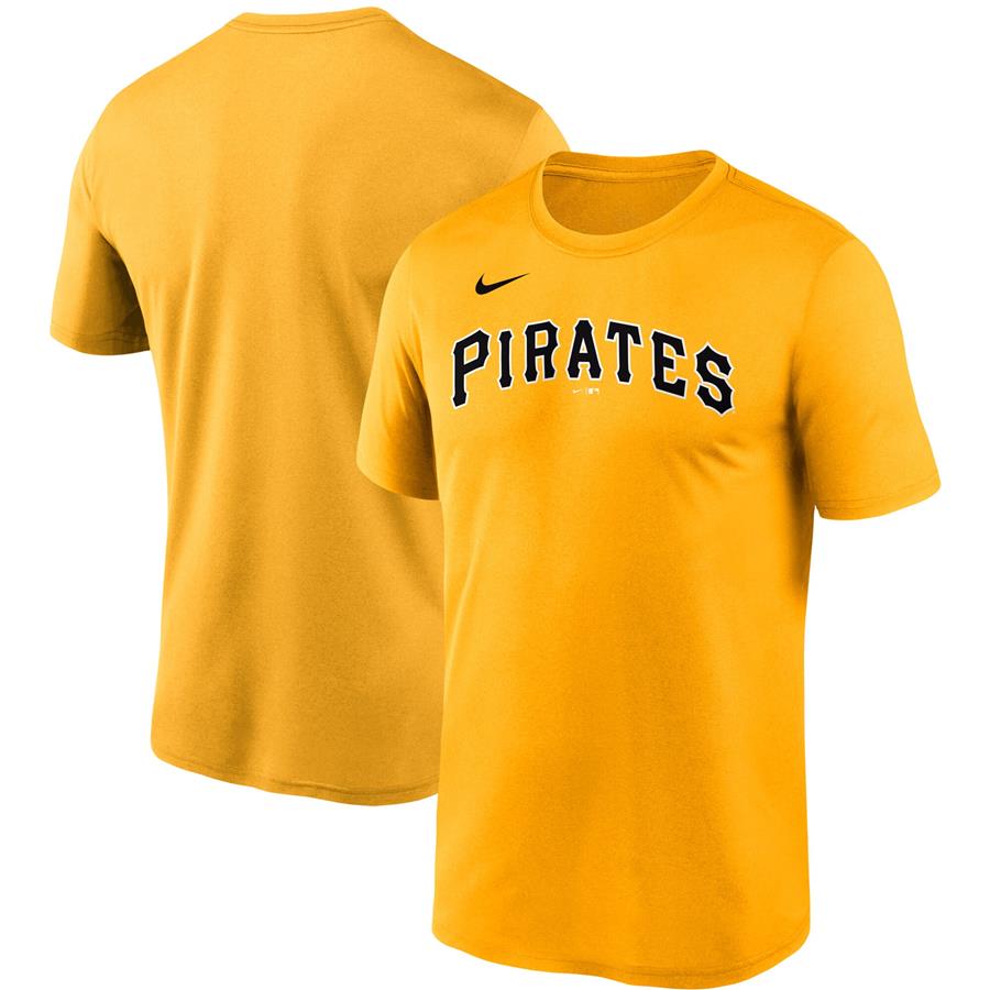 Pittsburgh Pirates Nike Wordmark Legend T-Shirt - Gold
