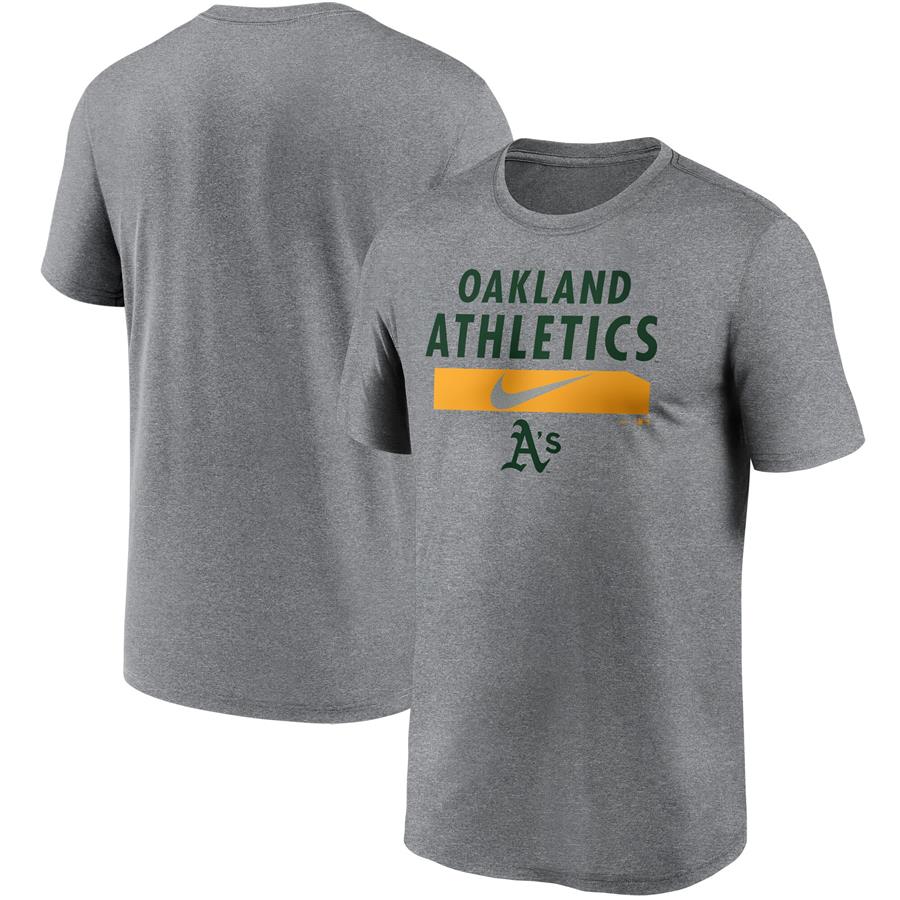 Oakland Athletics Nike City Legend Practice Performance T-Shirt - Gray
