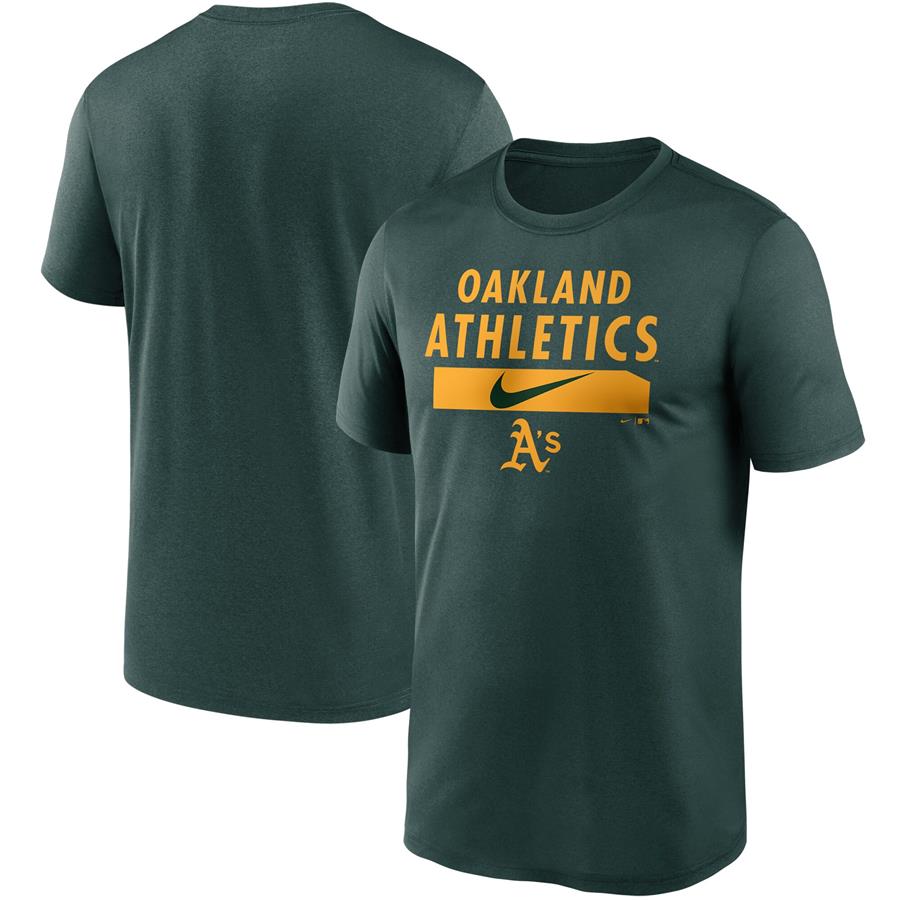 Oakland Athletics Nike City Legend Practice Performance T-Shirt - Green