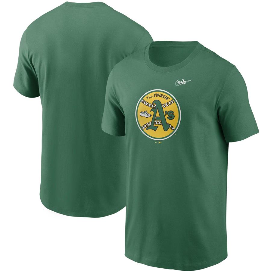 Oakland Athletics Nike Cooperstown Collection Logo T-Shirt - Green