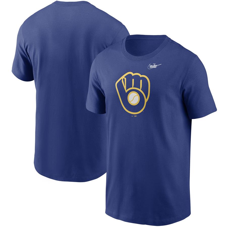 Milwaukee Brewers Nike Cooperstown Collection Logo T-Shirt - Royal