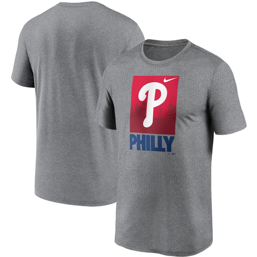 Philadelphia Phillies Nike Local Logo Legend T-Shirt - Heathered Gray