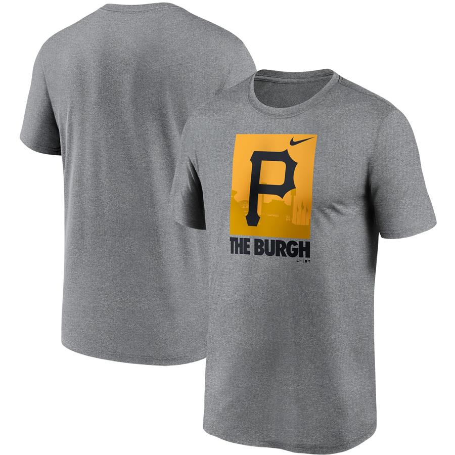 Pittsburgh Pirates Nike Local Logo Legend T-Shirt - Heathered Gray