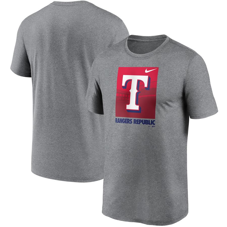Texas Rangers Nike Local Logo Legend T-Shirt - Heathered Gray