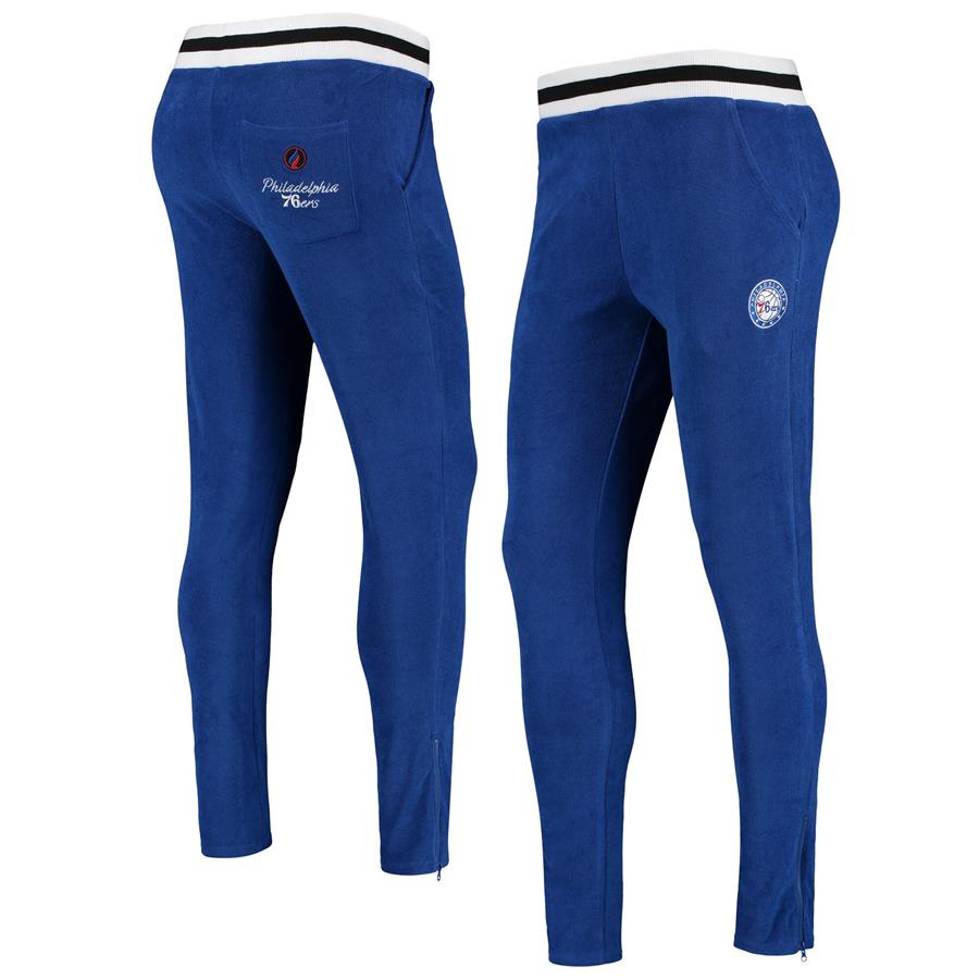 Philadelphia 76ers Women's Loops Out Terry Cloth Jogger Pants - Royal