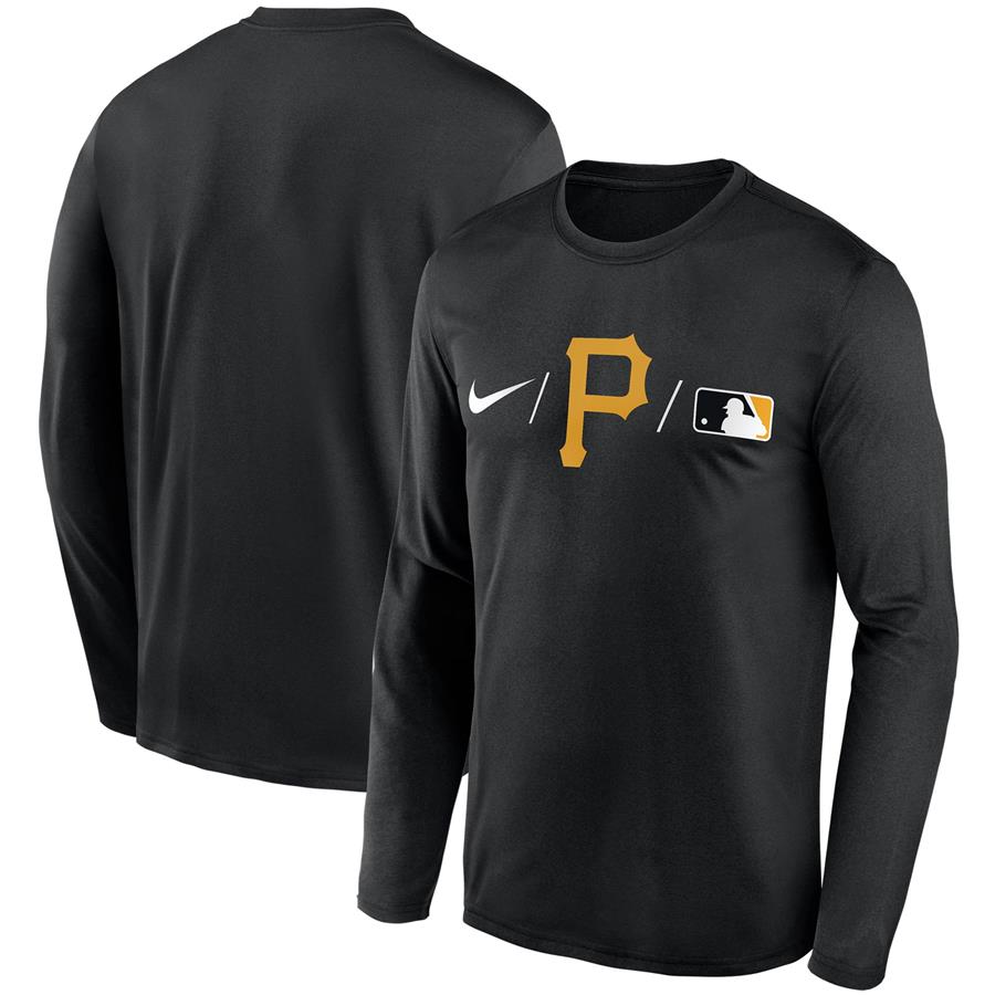 Pittsburgh Pirates Nike Authentic Collection Team Legend Performance Long Sleeve T-Shirt - Black