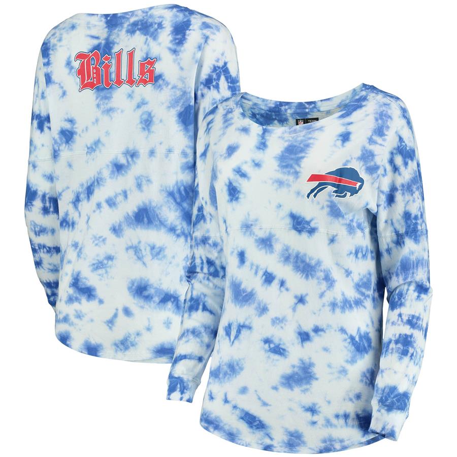 Buffalo Bills New Era Women's Tie-Dye Long Sleeve T-Shirt - Royal