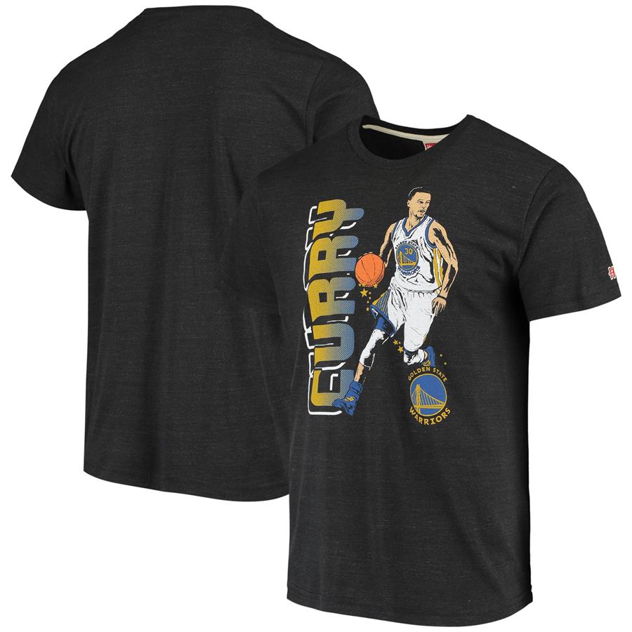 Stephen Curry Golden State Warriors Homage Tri-Blend Shooting Stars T-Shirt - Heathered Gray