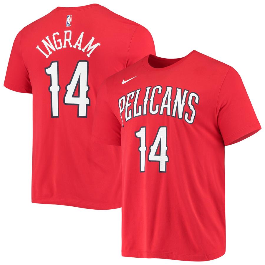 Brandon Ingram New Orleans Pelicans Nike Name & Number Performance T-Shirt - Red