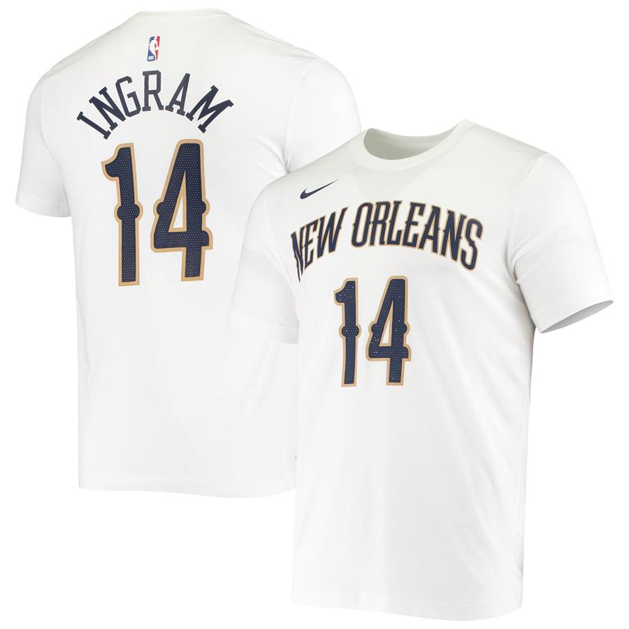 Brandon Ingram New Orleans Pelicans Nike Name & Number Performance T-Shirt - White