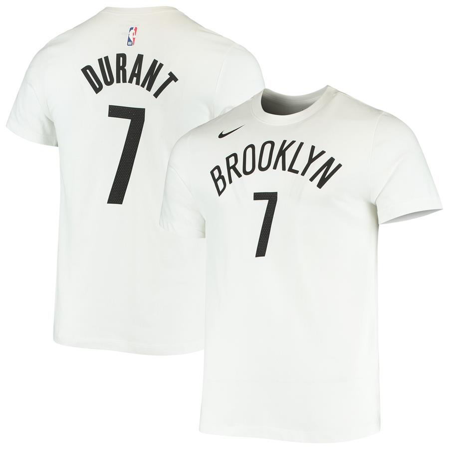 Kevin Durant Brooklyn Nets Nike Name & Number Performance T-Shirt - White