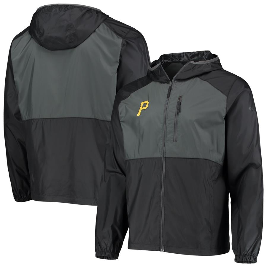 Pittsburgh Pirates Columbia Flash Forward Full-Zip Hooded Jacket - Black