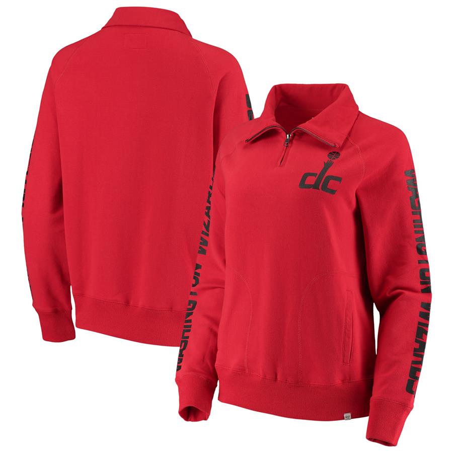 Washington Wizards '47 Women's Courtside View Quarter-Zip Jacket - Red