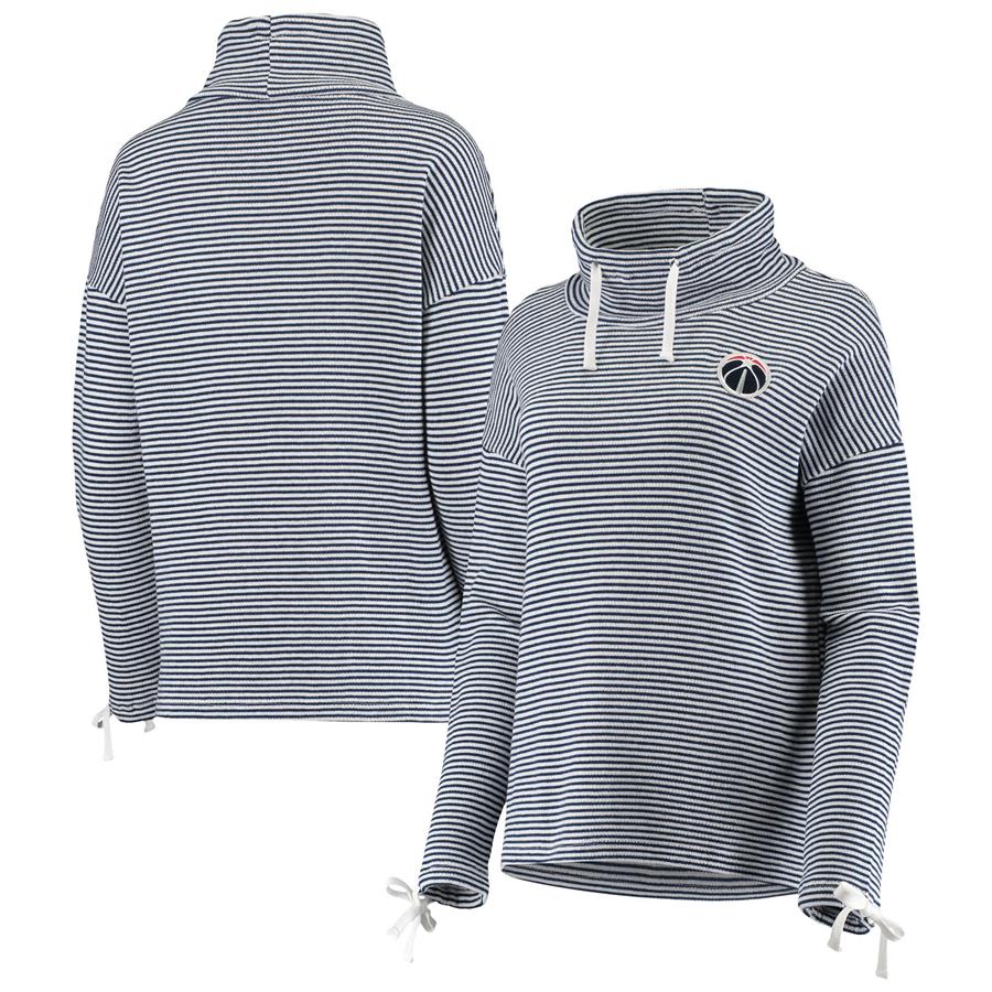 Washington Wizards Women's Game Time Funnel Neck Tri-Blend Pullover Hoodie - White