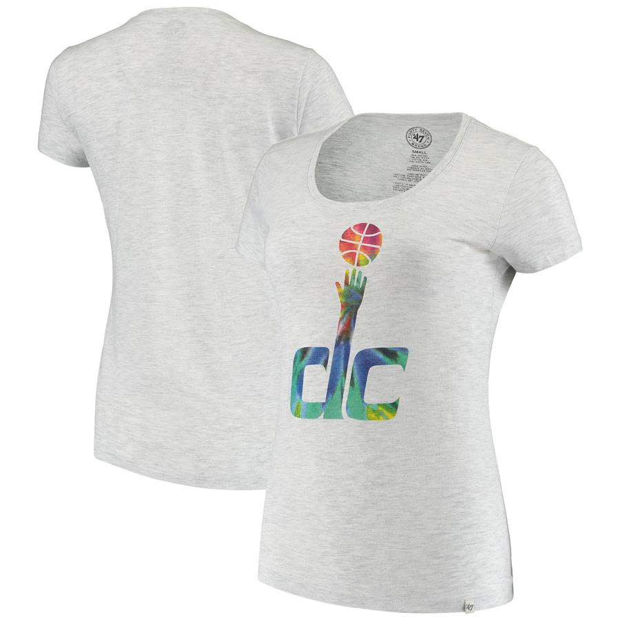 Washington Wizards '47 Women's Game Fantasy Scoop Neck T-Shirt - Heathered Gray