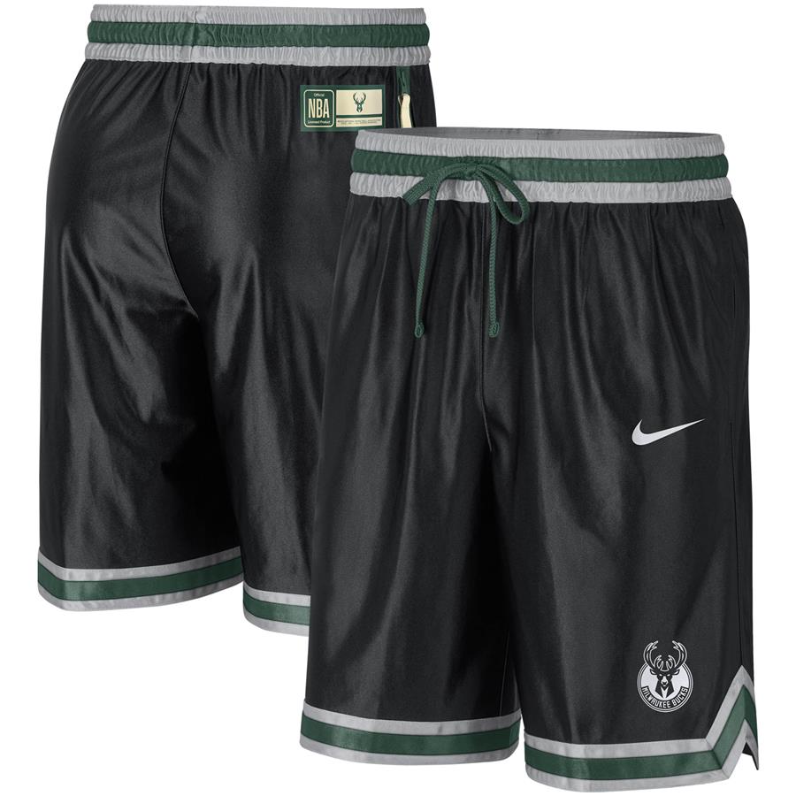 Milwaukee Bucks Nike Courtside Chrome Shorts - Black