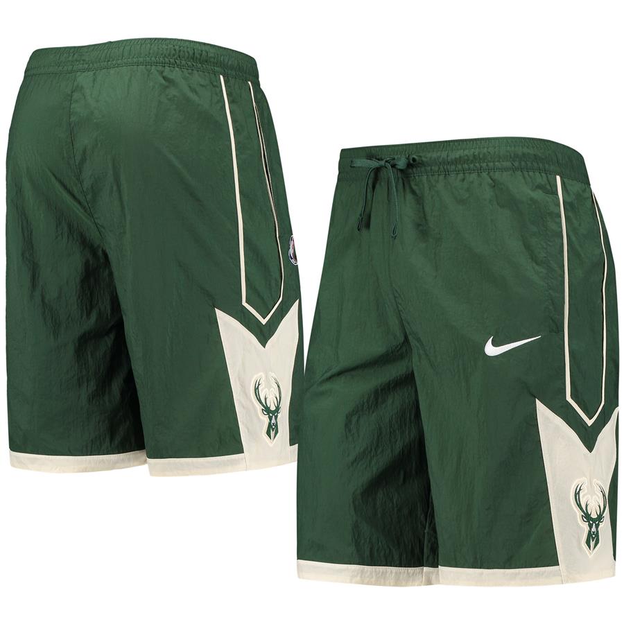 Milwaukee Bucks Nike Courtside Heritage Shorts - Hunter Green