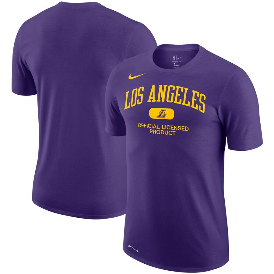 Los Angeles Lakers Nike Essential Heritage Performance T-Shirt - Purple